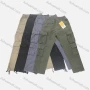 Wholesale Men's Casual Plain Multiple Flap Pockets Elastic Waist Cargo Pants 1892# preview
