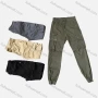 Wholesale Men's Casual Plain Zipper Multiple Pockets Cargo Pants 656# preview