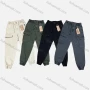 Wholesale Men's Casual Plain Multiple Pockets Drawstring Elastic Waist Cargo Pants 9323# preview