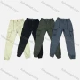 Wholesale Men's Casual Plain Flap Pockets Drawstring Elastic Waist Cargo Pants 9327# preview
