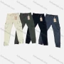 Wholesale Men's Casual Plain Multiple Pockets Zip Decor Cargo Pants 9363# preview