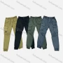 Wholesale Men's Casual Plain Multiple Pockets Drawstring Elastic Waist Cargo Pants 9366# preview