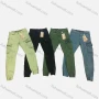 Wholesale Men's Casual Plain Multiple Pockets Zip Decor Cargo Pants 9392# preview