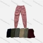 Wholesale Men's Casual Plain Multiple Pockets Elastic Waist Drawstring Cargo Pants FC5593# preview