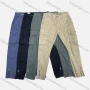 Wholesale Men's Casual Plain Multiple Pockets Zipper Cargo Pants W9081# preview