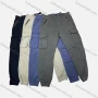 Wholesale Men's Casual Plain Multiple Pockets Cargo Pants W9091# preview