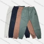 Wholesale Men's Casual Plain Patch Pocket Drawstring Elastic Waist Cargo Pants W9302# preview