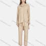 Wholesale Women's Casual Collared Long Sleeve Button Down Shirt 2-piece Sets BLY1154# preview