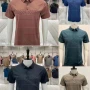 Wholesale Men's Casual Plain Argyle Print Collared Short Sleeve Polo Shirt preview