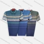 Wholesale Men's Casual Striped Colorblock Collared Patch Pocket Short Sleeve Polo Shirt preview
