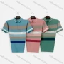 Wholesale Men's Casual Striped Colorblock Patch Pocket Short Sleeve Polo Shirt H103# preview