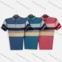 Wholesale Men's Casual Striped Colorblock Short Sleeve Patch Pocket Polo Shirt H108# preview