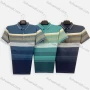Wholesale Men's Casual Striped Colorblock Short Sleeve Patch Pocket Polo Shirt H109# preview