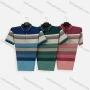 Wholesale Men's Casual Striped Colorblock Short Sleeve Patch Pocket Polo Shirt H1885# preview