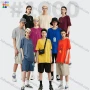 Wholesale Men's Casual Plain Round Neck Short Sleeve Unisex Combed Cotton T-Shirts 1000S20# preview