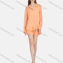 Wholesale Women's Casual Collared Long Sleeve Plain Shirt 2-piece Sets BLY1120# preview