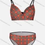 Wholesale Women's Plaid Print Adjustable Straps Bra & Pantie 2 Piece Set A3142# preview