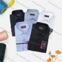 Wholesale Men's Casual Plain Long Sleeve Collared Button Down Shirt 1905-5# preview