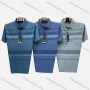 Wholesale Men's Casual Striped Patch Pocket Short Sleeve Polo Shirt preview