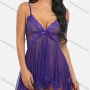 Wholesale Women's Sexy See Through Lace Ruched Cami Lingerie 1239# preview