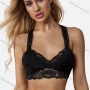 Wholesale Women's Breathable Seamless Guipure Lace Plain Bra 1287# preview