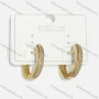 Wholesale Fashionable Copper Gold Plated Rhinestone Hoop Hypoallergenic Earrings preview