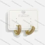 Wholesale Fashionable Hypoallergenic Copper Rhinestone Gold Plated Earrings preview