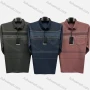 Wholesale Men's Casual Checkerboard Striped Patch Pocket Long Sleeve Polo Shirt 889# preview