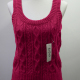Women's Casual Plain Scoop Neck Cable Knit Tank Top 60703# 522# Clothing Wholesale Market -LIUHUA