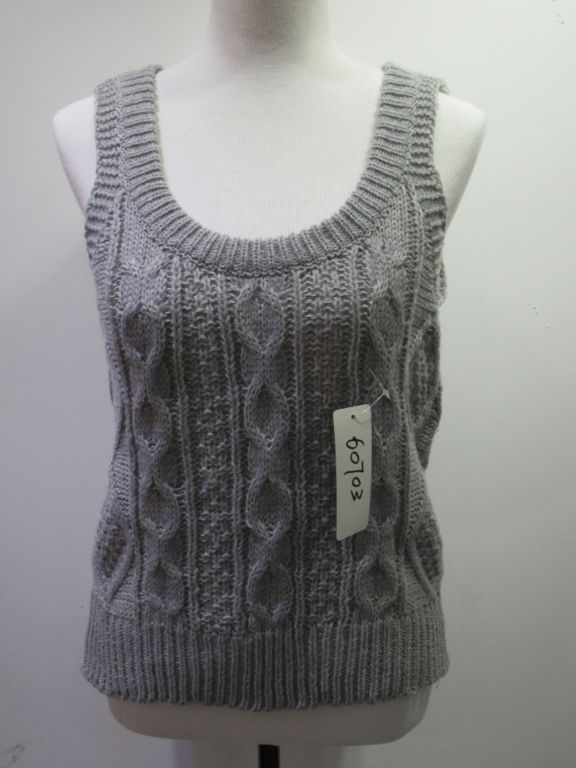 Women's Casual Plain Scoop Neck Cable Knit Tank Top 60703#, Clothing Wholesale Market -LIUHUA, All Categories