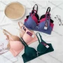 Wholesale Women's Plain Floral Push Up Adjustable Strap Bra 2207# preview