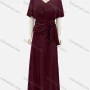Wholesale Women's Elegant Half Sleeve V Neck Twist Rose Decor Evening Dress preview