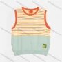 Wholesale Kid's Casual Sleeveless Patch Pocket Striped Knit Sweater Vest 2-piece Set MB22BTZ640# preview