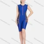Wholesale Women's Sporty One Piece Striped Colorblock Zip Front Surfing Swimsuit 1003# preview