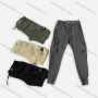 Wholesale Men's Casual Multiple Pockets Elastic Waist Plain Cargo Pants 658# preview