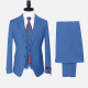Men's Formal Business Lapel Plain Two Button Blazer Jacket & Single Breasted Waistcoat & Pants 3 Piece Suit Set 1# Clothing Wholesale Market -LIUHUA