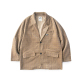 Men's Lapel Single Breasted Cotton Plaid Print Dual Pocket Casual Blazer Jacket Khaki Clothing Wholesale Market -LIUHUA