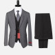 Men's Formal Business Lapel Plain Two Button Blazer Jacket & Single Breasted Waistcoat & Pants 3 Piece Suit Set Dark Gray Clothing Wholesale Market -LIUHUA