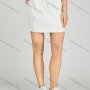 Wholesale Women's Casual Elastic Waist Pocket Drawstring Plain Short Skirt MT267# preview