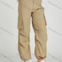Wholesale Women's Casual Drawstring Flap Pockets Elastic Waist Cargo Pants MT291# preview