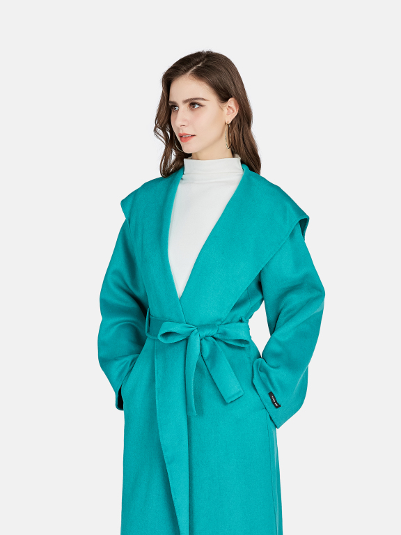 Women's Casual Sailor Neck Tie Front Woolen Wrap Overcoat 6688#, LIUHUA Clothing Online Wholesale Market, All Categories
