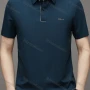 Wholesale Men's Casual Breathable Collared Short Sleeve Plain Polo Shirt 23131# preview