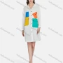 Wholesale Women's Casual Collared Button Down Colorblock Flap Pockets Shirt Dress BLY1124# preview