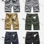 Wholesale Men's Casual Plain Multiple Pockets Shorts With Belt 17451# preview