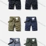 Wholesale Men's Casual Allover Print Multiple Pockets Shorts With Belt 18054# preview