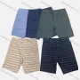 Wholesale Men's Casual Striped Patch Pocket Shorts 19401# preview