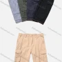 Wholesale Men's Casual Plain Multiple Flap Pockets Shorts 99151# preview