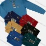 Wholesale Men's Casual Plain Logo Long Sleeve Polo Shirt 6609# preview