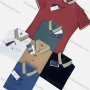 Wholesale Men's Casual Plain Striped Trim Contrast Short Sleeve Polo Shirt 8819# preview