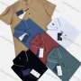Wholesale Men's Casual Plain Striped Trim Short Sleeve Polo Shirt 8821# preview